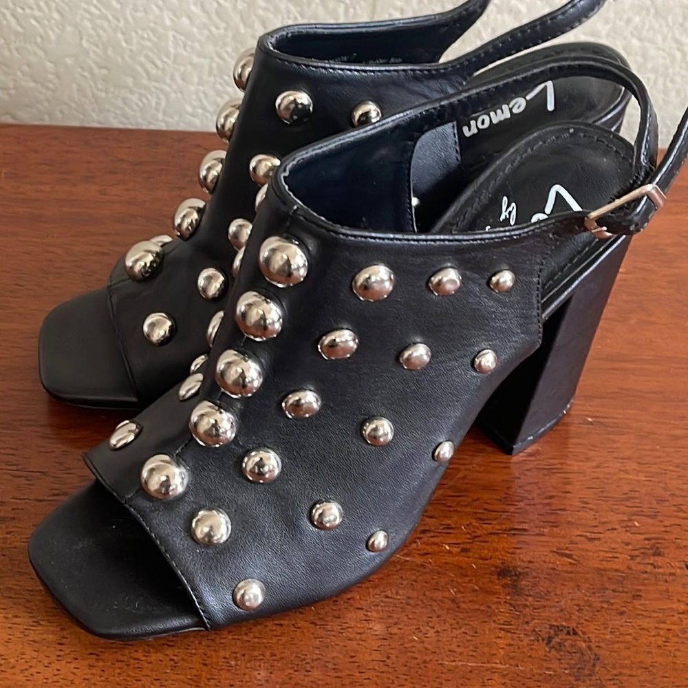 Dolls Kill Lemon drop for Privlege studded platform
